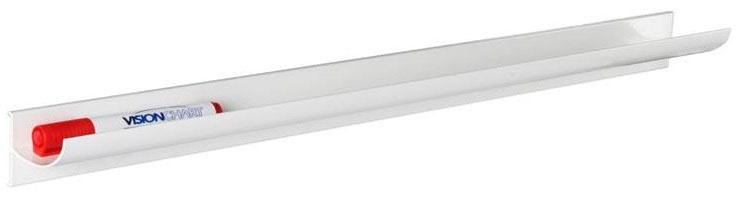 Pen Tray 600mm Magnetic White Removable