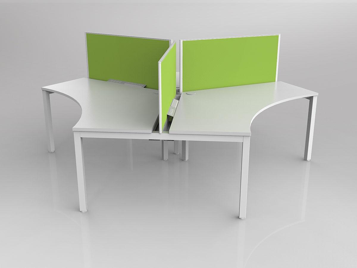 Axis 3x Users 120 Degree Workspace Star Layout with Screens - Image 4