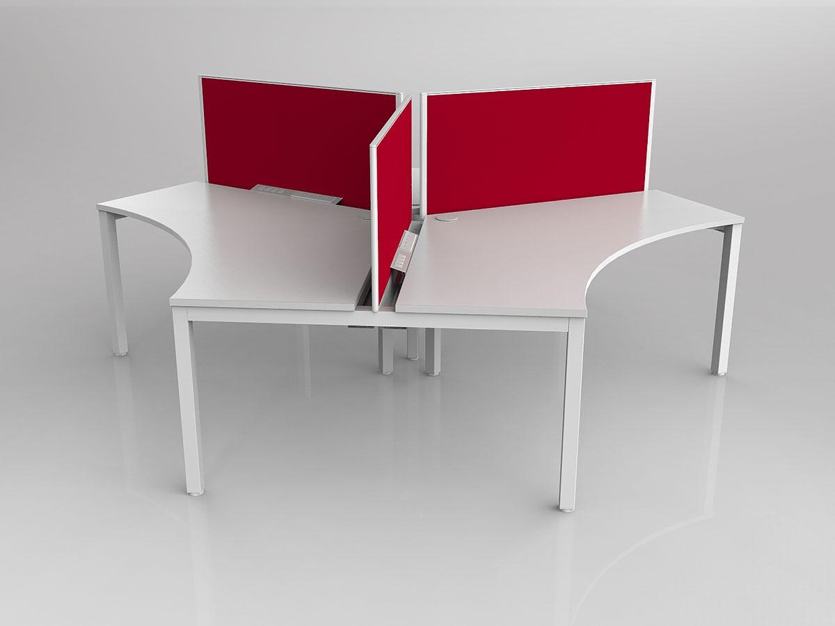 Axis 3x Users 120 Degree Workspace Star Layout with Screens - Image 5