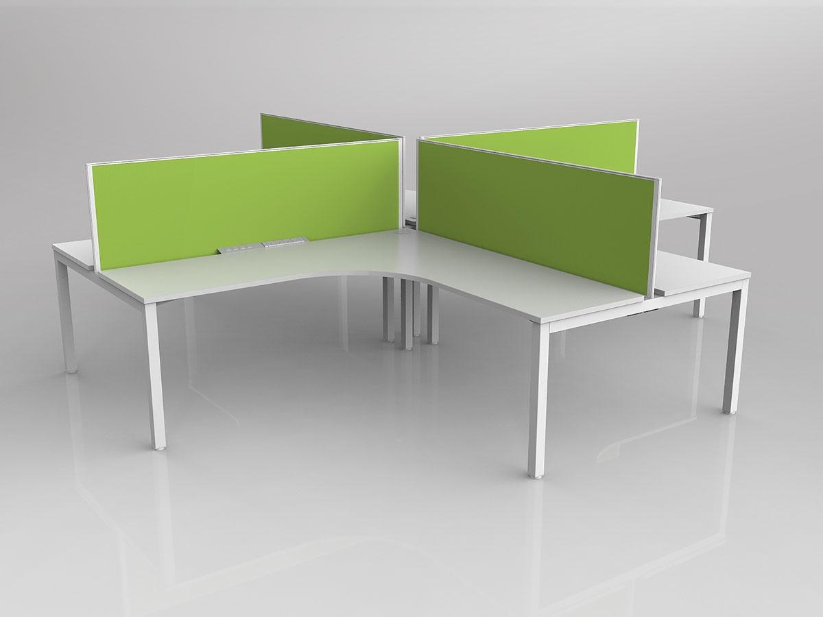 Axis 4x Users 90 Degree Workspace Plus Layout with Screens - Image 4