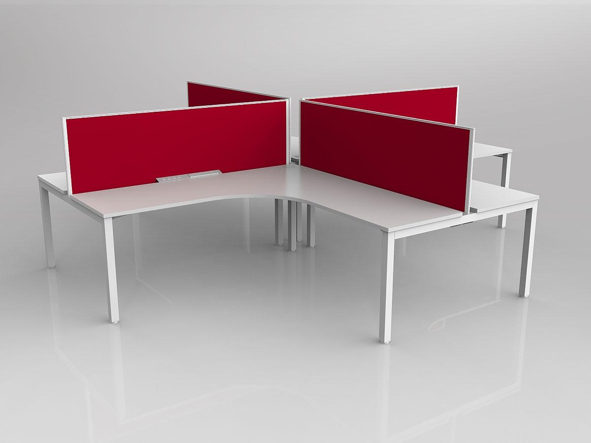 Axis 4x Users 90 Degree Workspace Plus Layout with Screens - Image 5