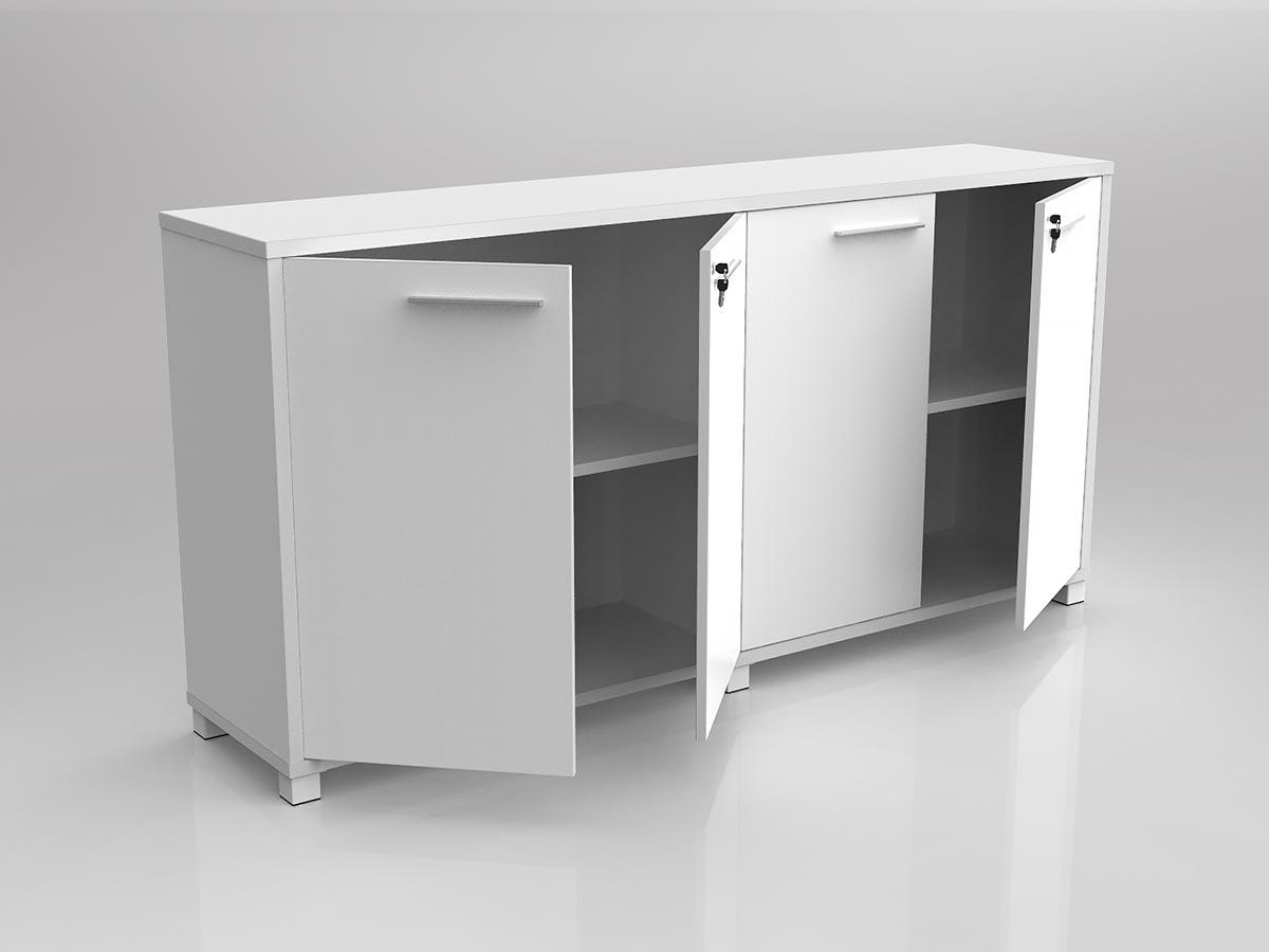 Axis Credenza White Storage Cabinet - Image 4
