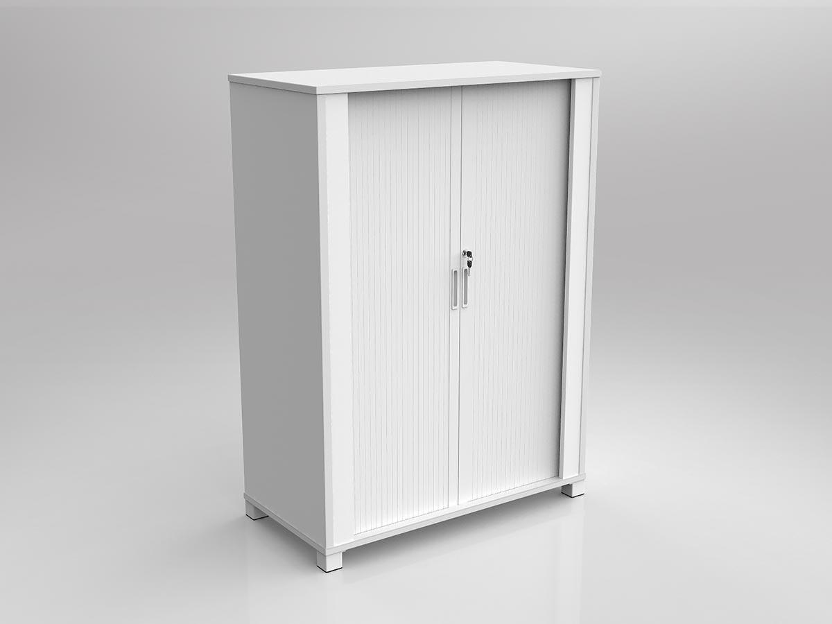 Axis Tambour White Storage Cabinet - Image 3