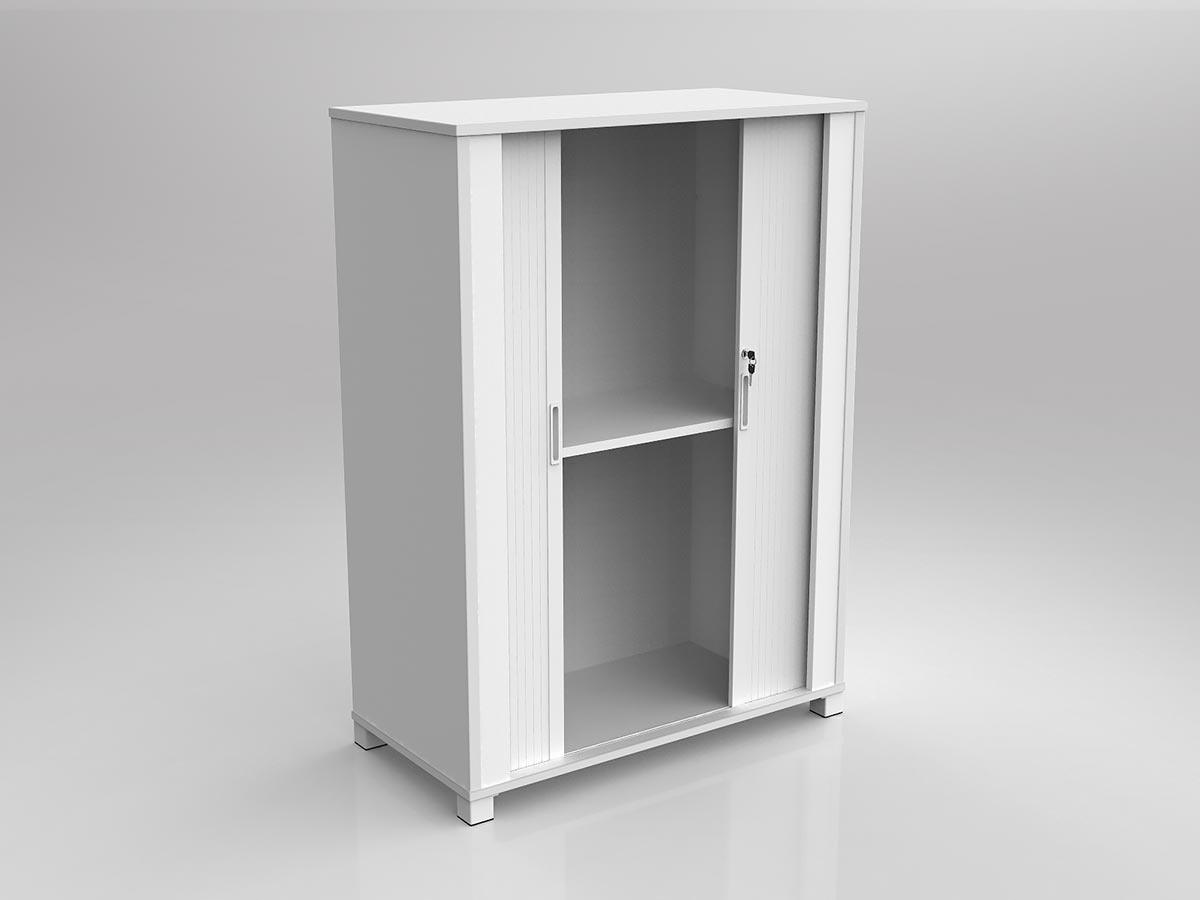 Axis Tambour White Storage Cabinet - Image 4