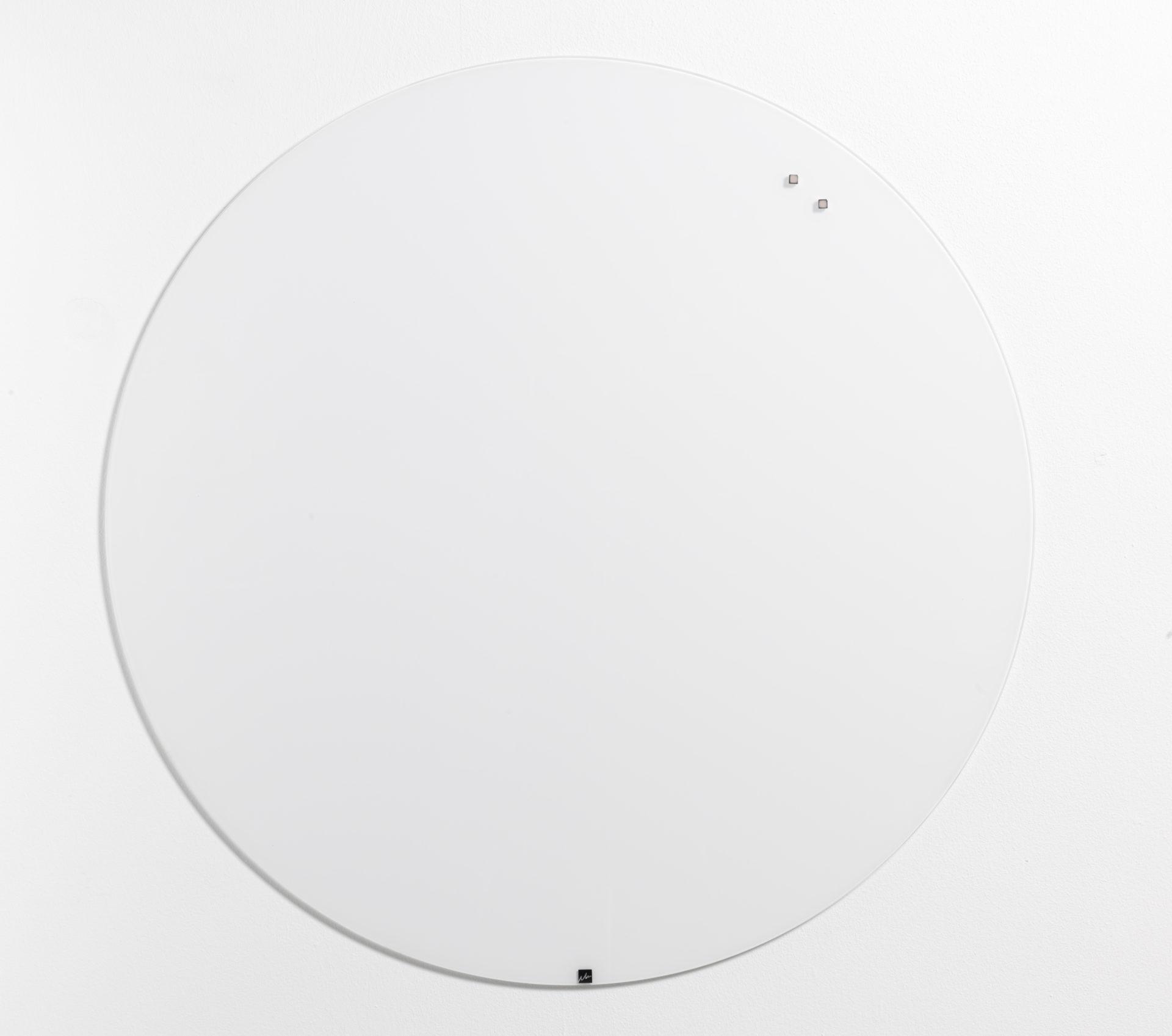 Naga 'Nord' Circular Magnetic Glassboard 1000mm - White