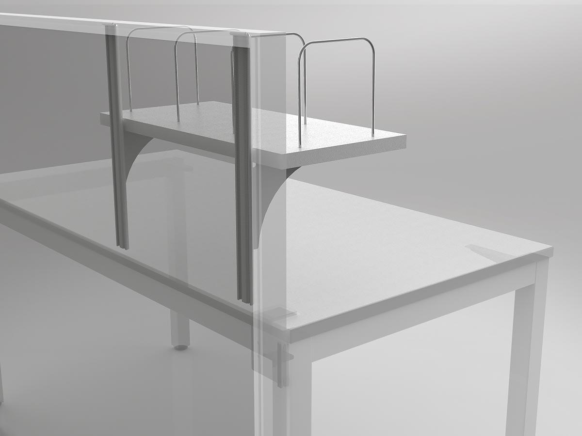Studio 50 White Screenmount Desk Shelf - Image 3