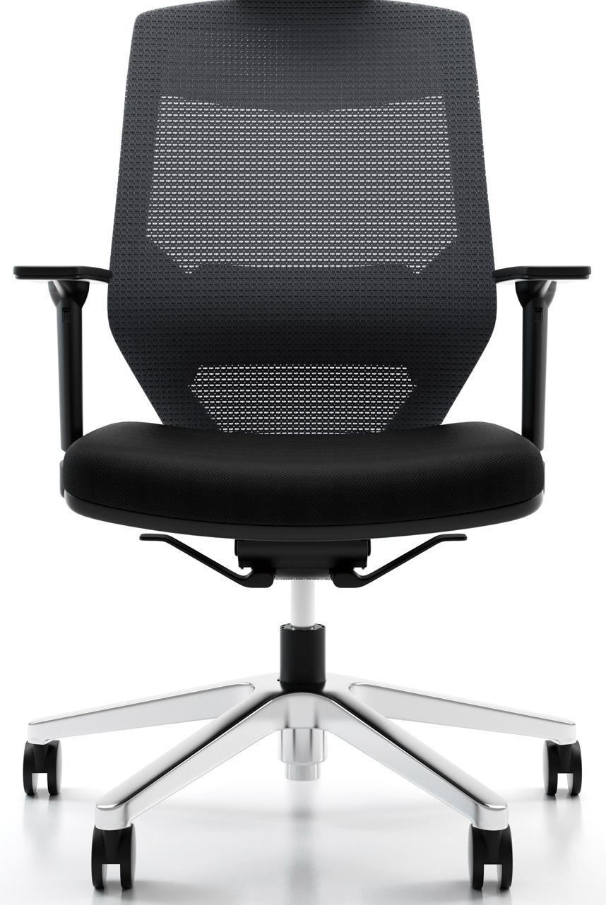 Vogue Mesh Mid Back Chair - Aluminum Base