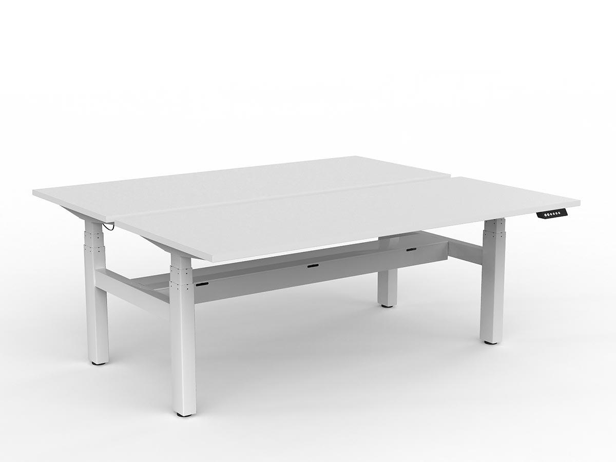 Agile Double Motor Electric Shared Desk with Cable Management Tray
