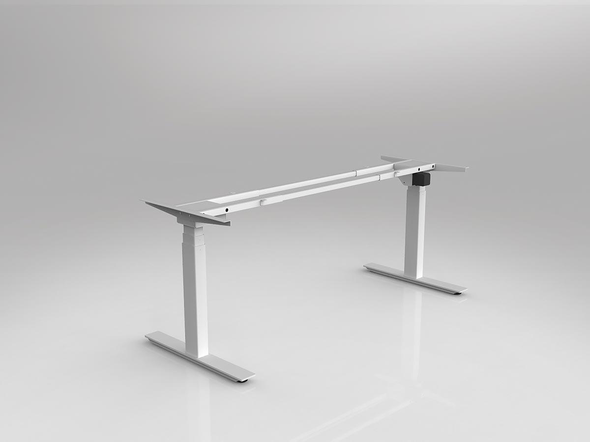Agile Three Column White Electric Desking Frame Individual