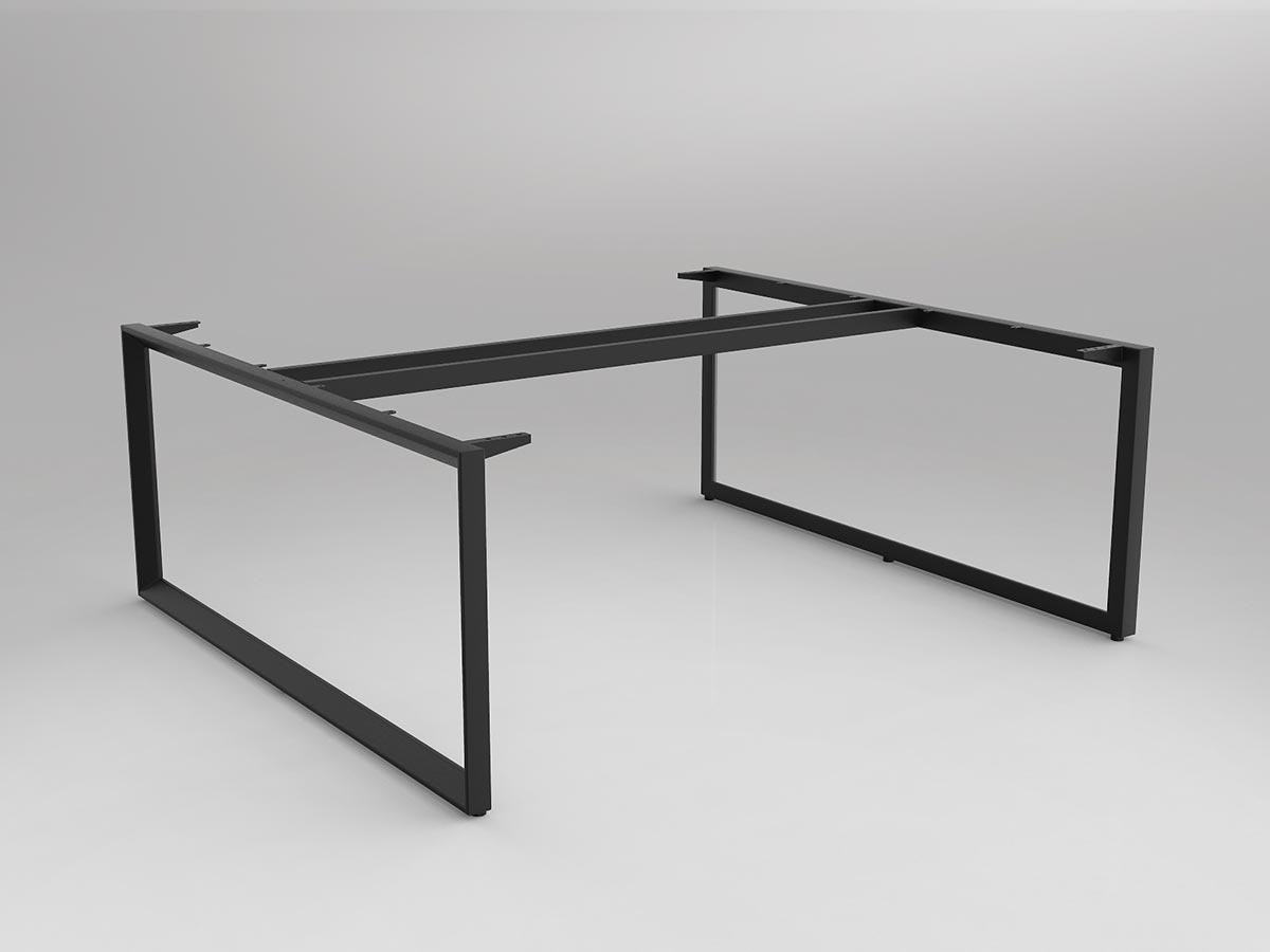Anvil Black Desk Setting Frame for 2x Worktops Back to Back