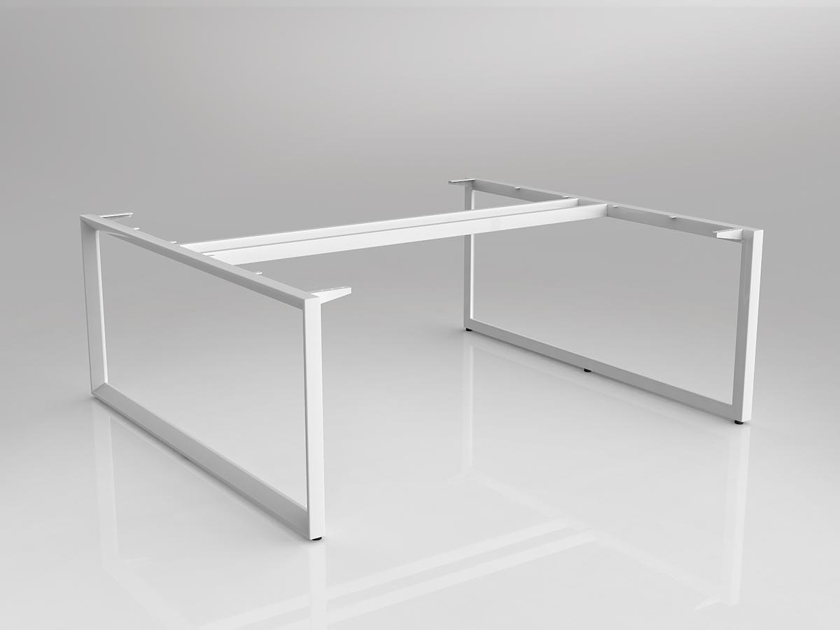 Anvil White Desk Setting Frame for 2x Worktops Back to Back