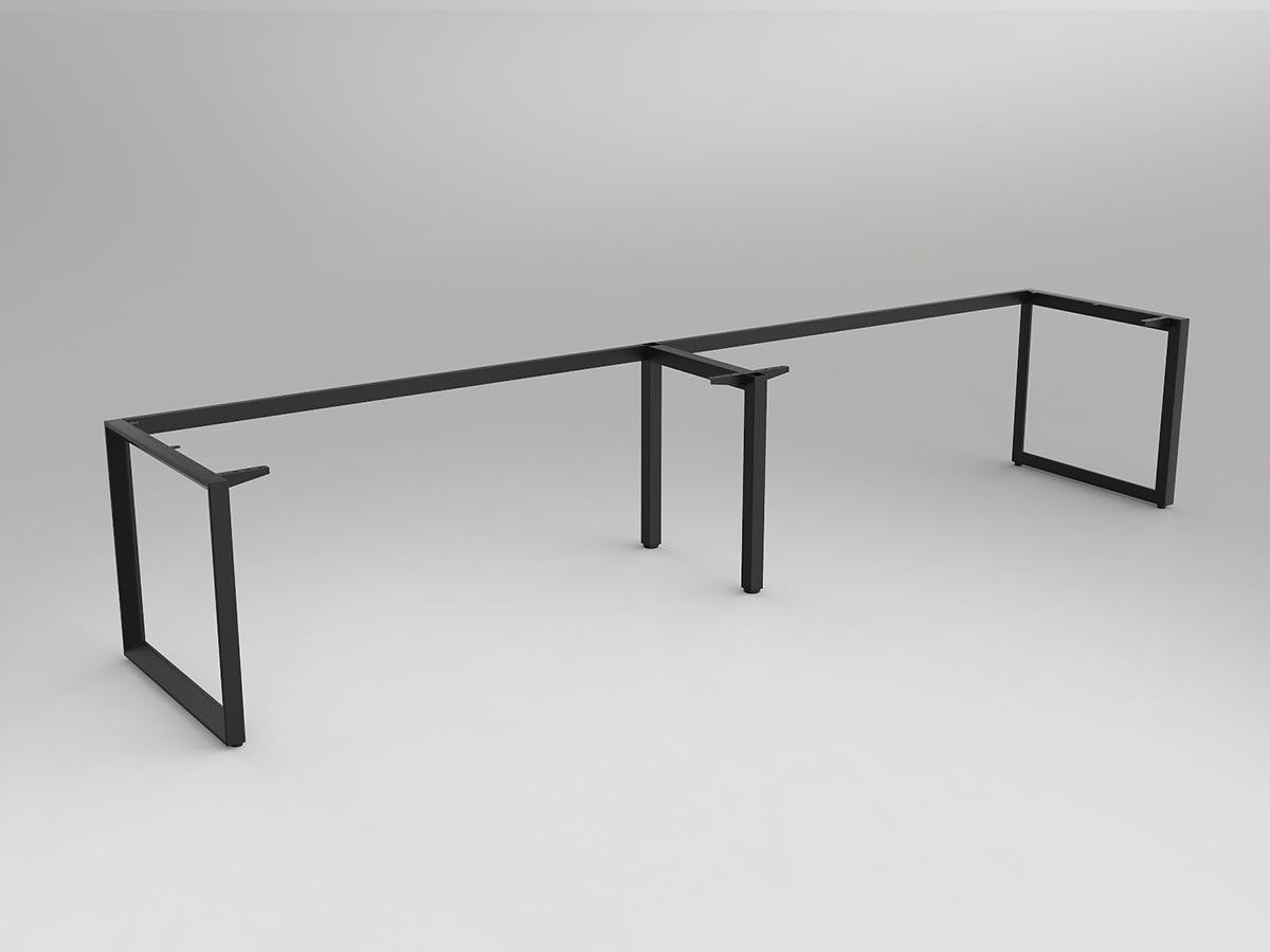 Anvil Black Desk Setting Frame for 2x Worktops Side by Side