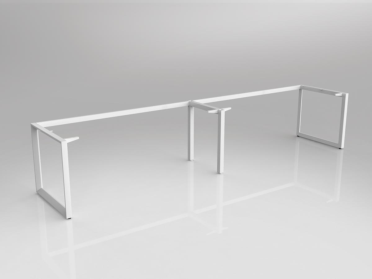 Anvil White Desk Setting Frame for 2x Worktops Side by Side