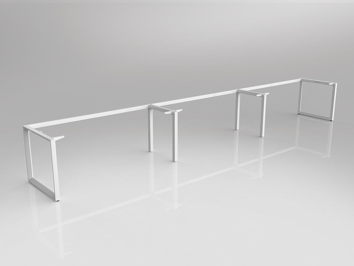 Anvil White Desk Setting Frame for 3x Worktops Side by Side