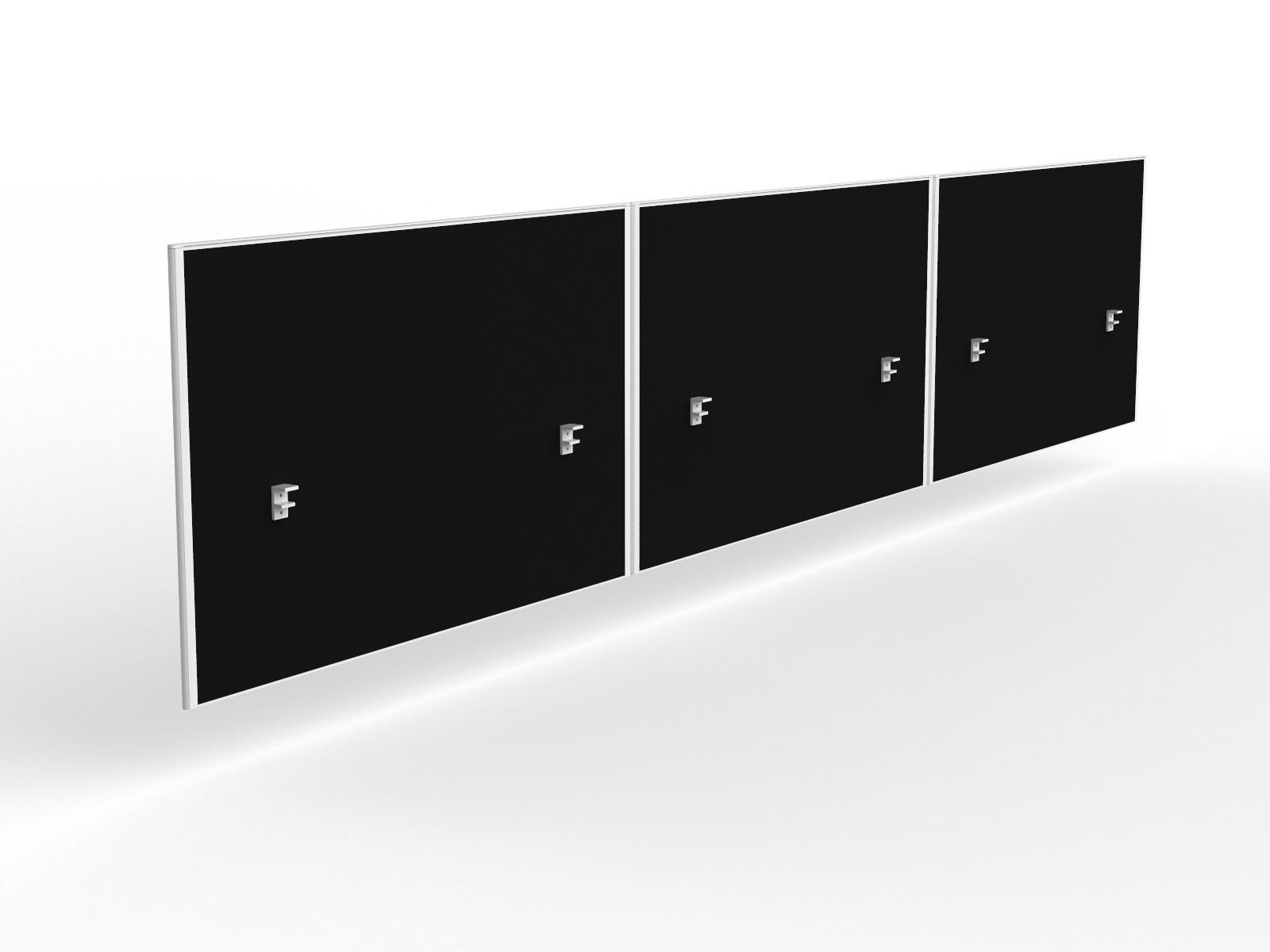 22mm Fabric Screens for Axis 3-User Straight Workspace for 800mm Deep Worktops