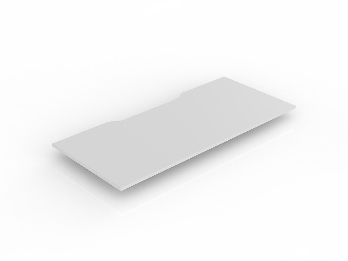 Axis Scallop Worktop in White