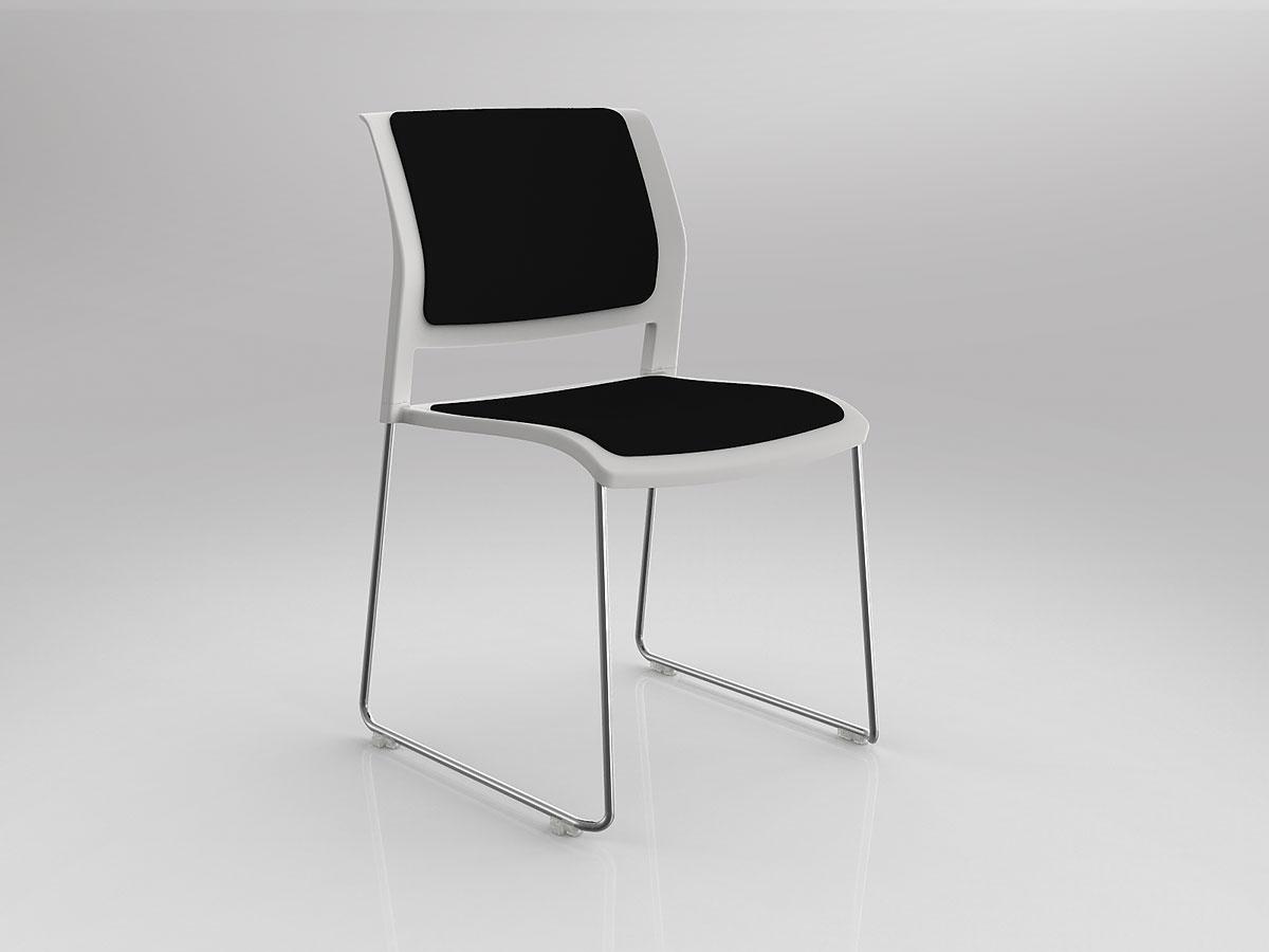 Game Sled Chair with Upholstered Seat & Back