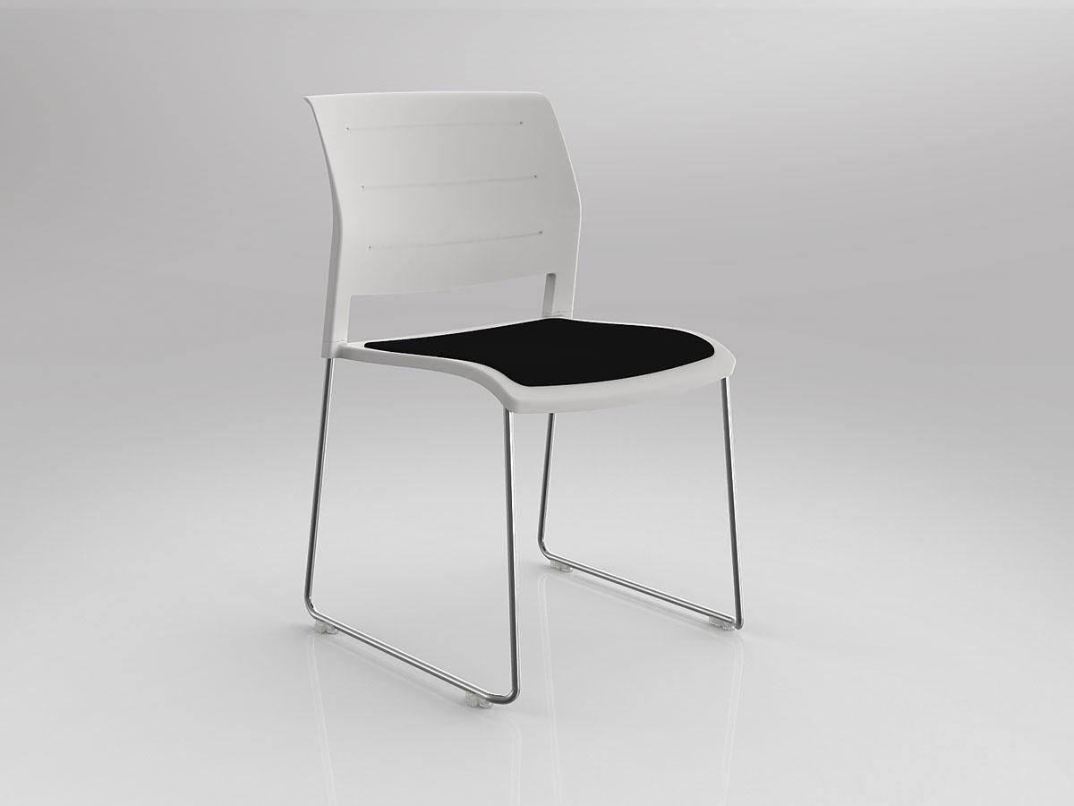 Game Sled Chair with Upholstered Seat