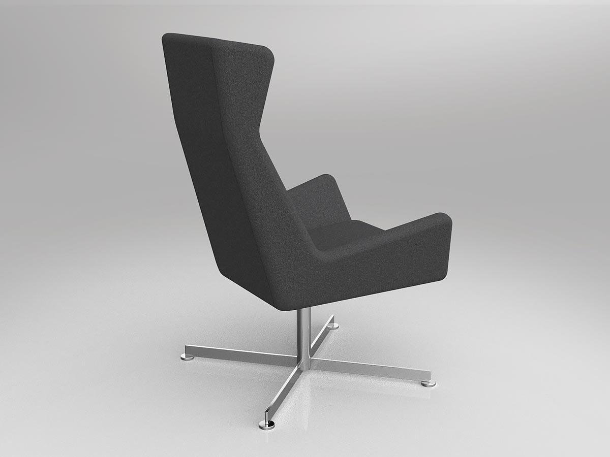 Free Chair with Alloy Base in Solid Colour - Image 2