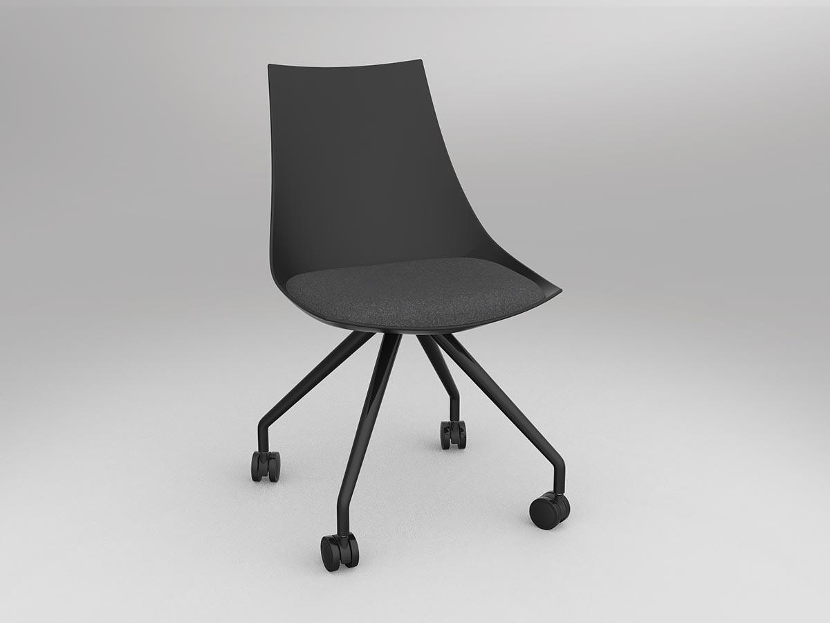 Luna Chair with Castor Base