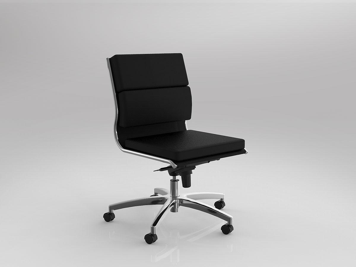 Freeway Mode Midback Executive Chair in Black Eurotex PU with No Arm - Set of 48
