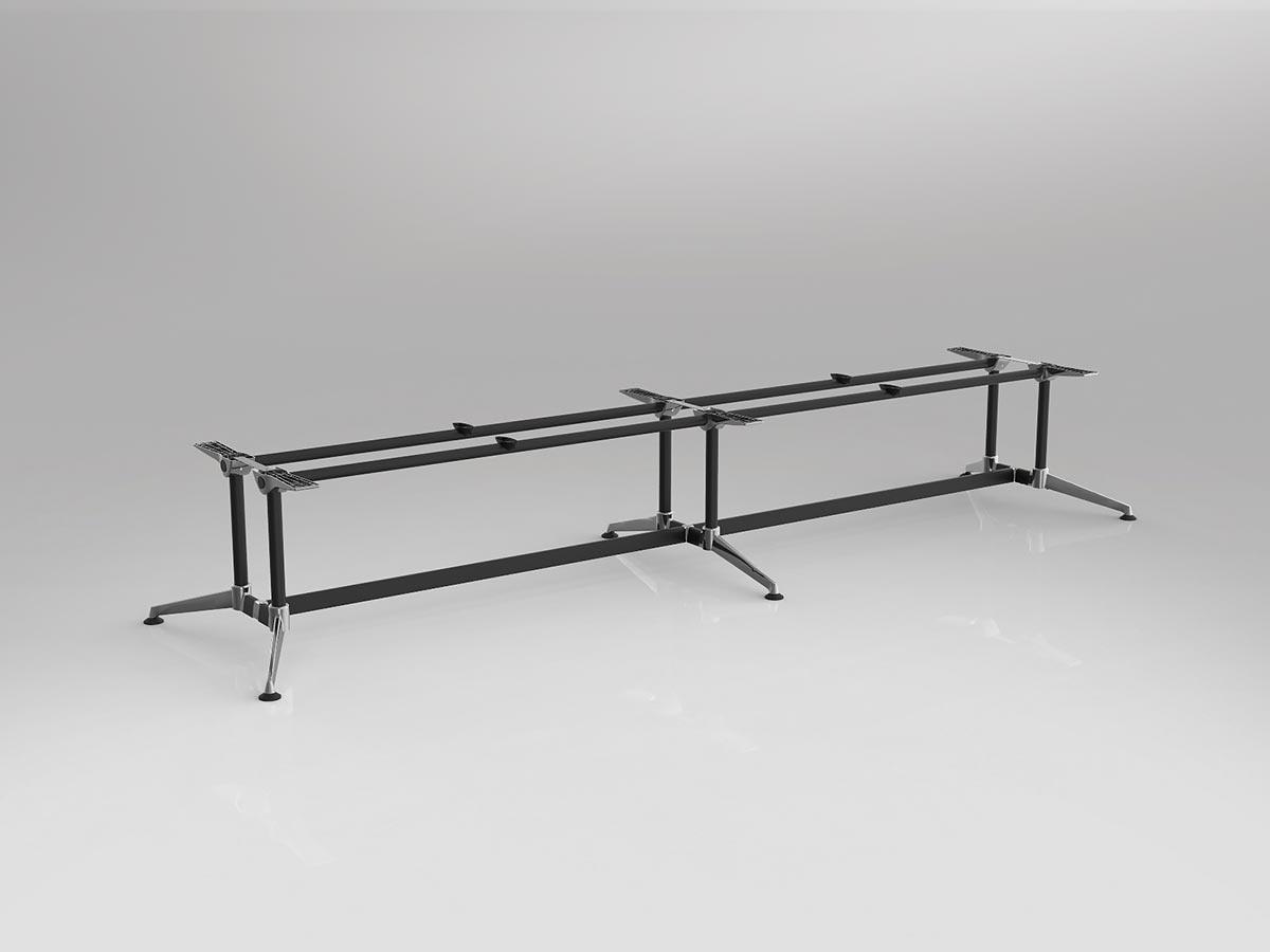 Modulus Twin Post, Collar Leg Double Span Table Frame