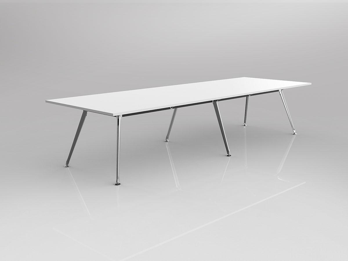 Team Meeting/Boardroom Table Rectangle Six Leg - Image 3
