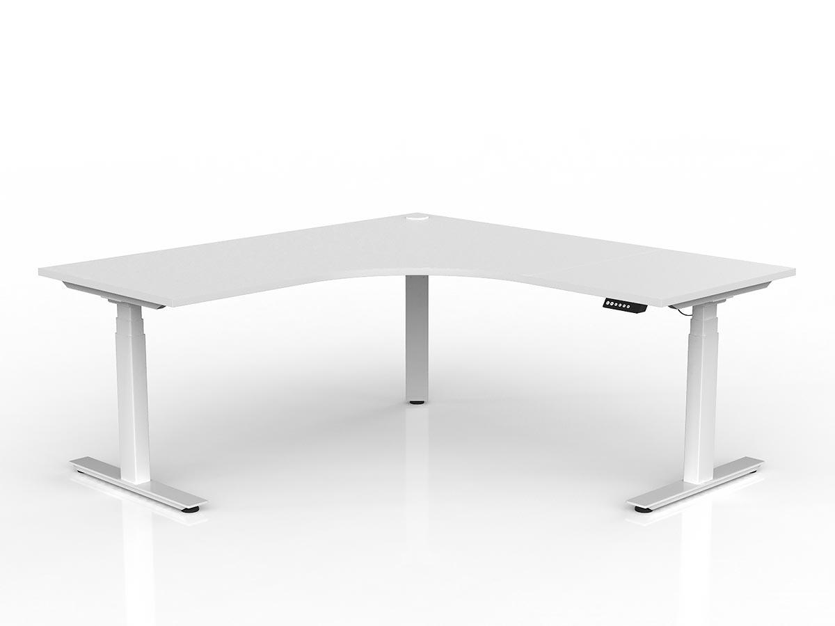 Agile Triple Motor Electric 90 Degree Workstation