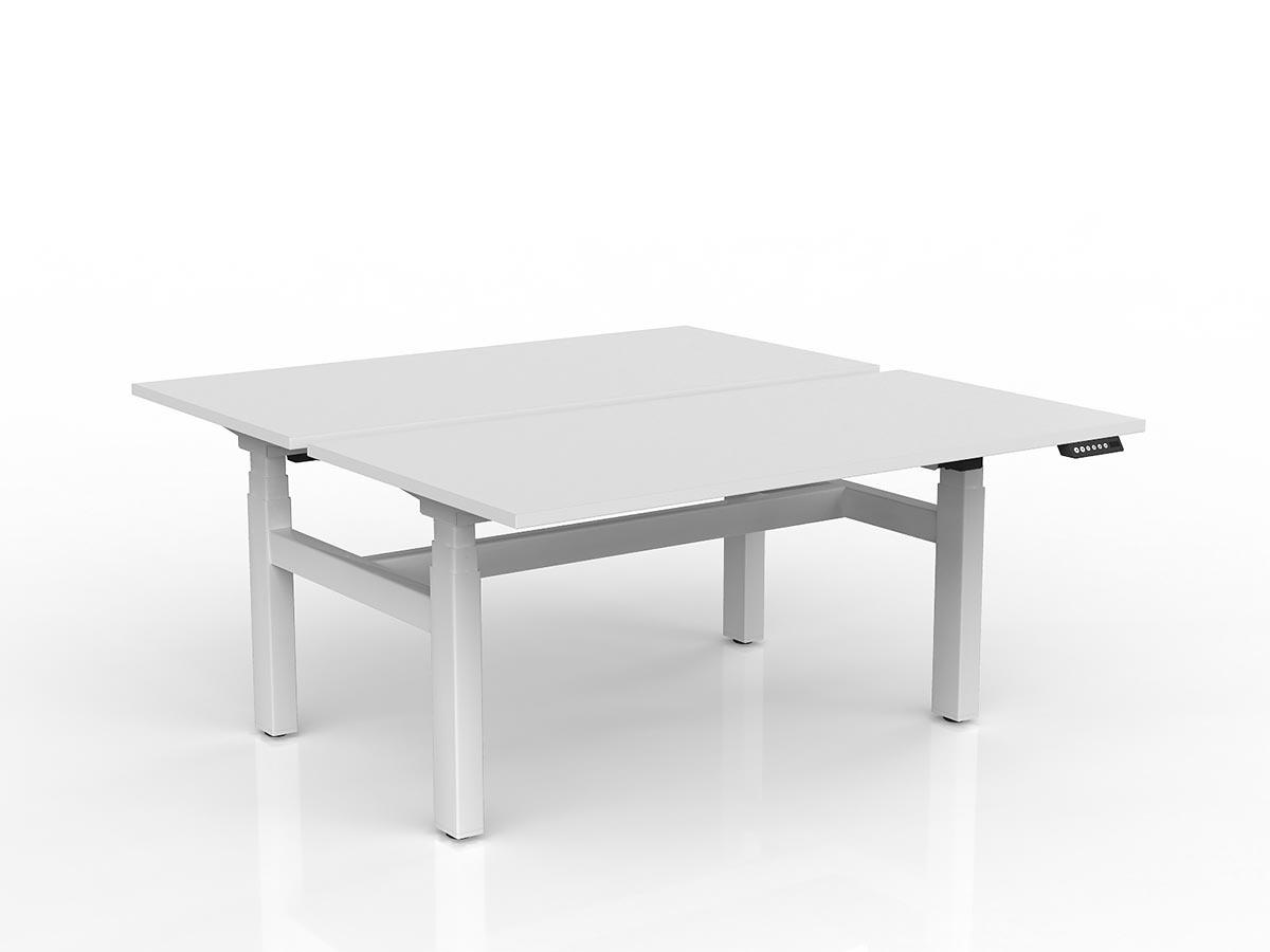 Agile Electric Sit To Stand Shared Desk Premium Worktop