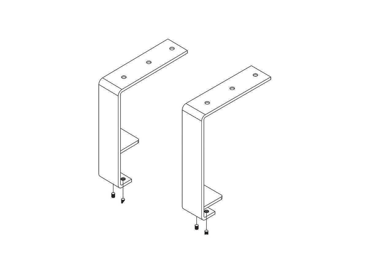 Deskmount Shelf Brackets for Worktop & Frame