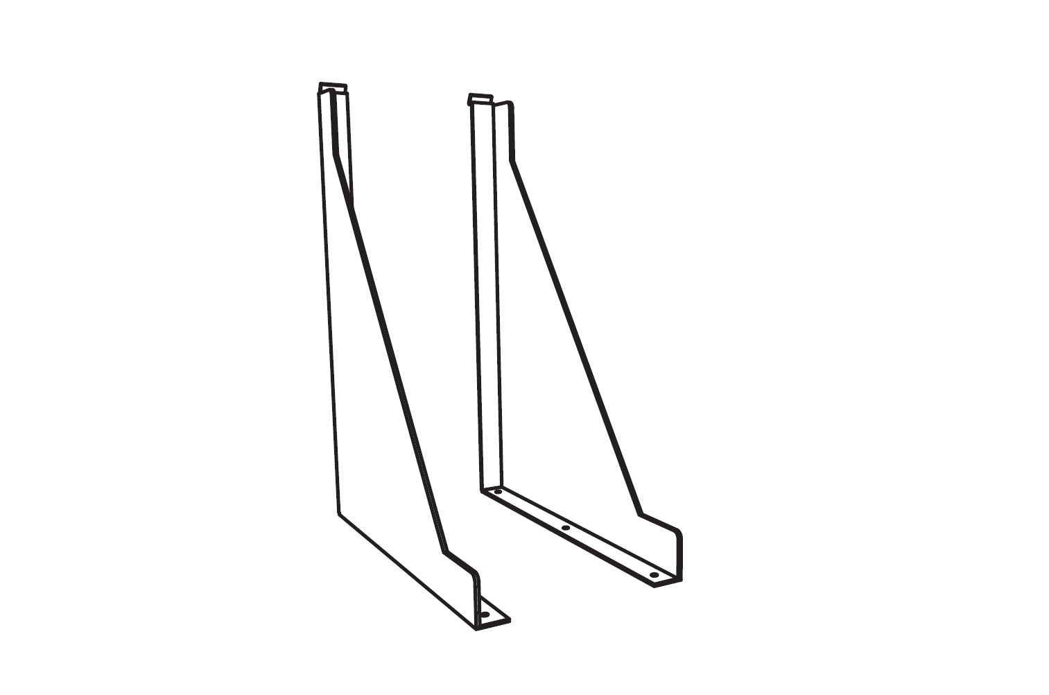 Studio50 Screen Fixed Shelf Brackets