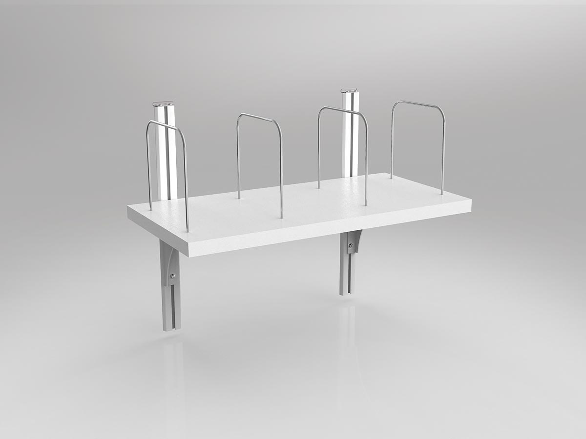 Studio 50 White Screenmount Desk Shelf