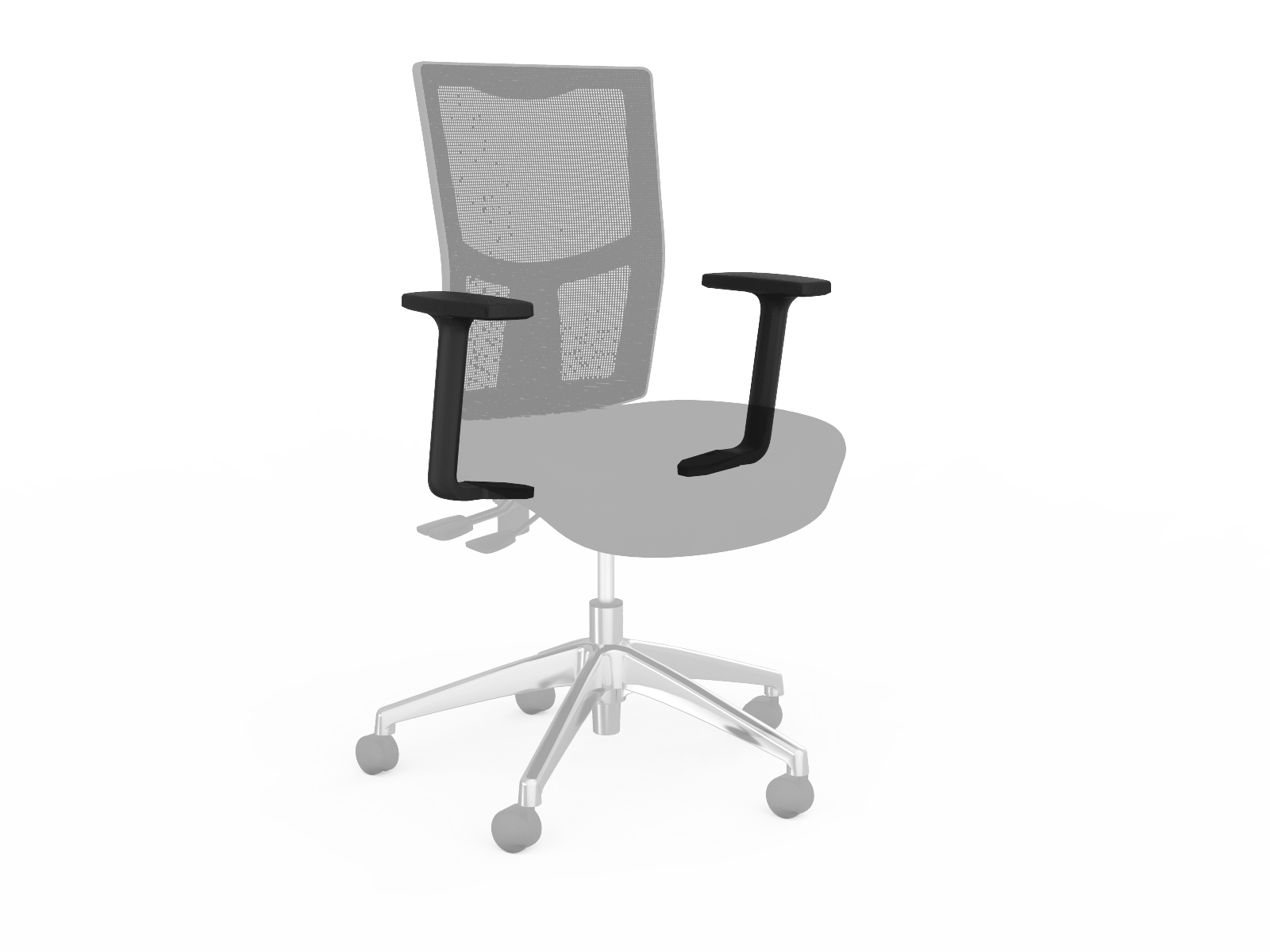 Height Adjustable Armrests for Urban Mesh Chair