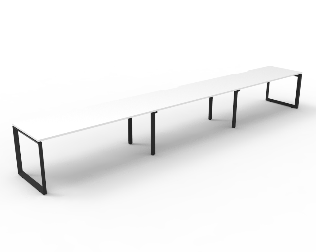 Deluxe Rapid Infinity - 3 Person - Single Sided Workstation - Loop Leg - No Screen