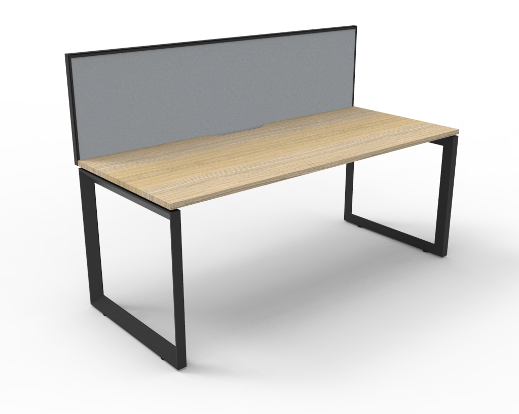Deluxe Rapid Infinity - 1 Person - Single Sided Workstation - Loop Leg - With Screen