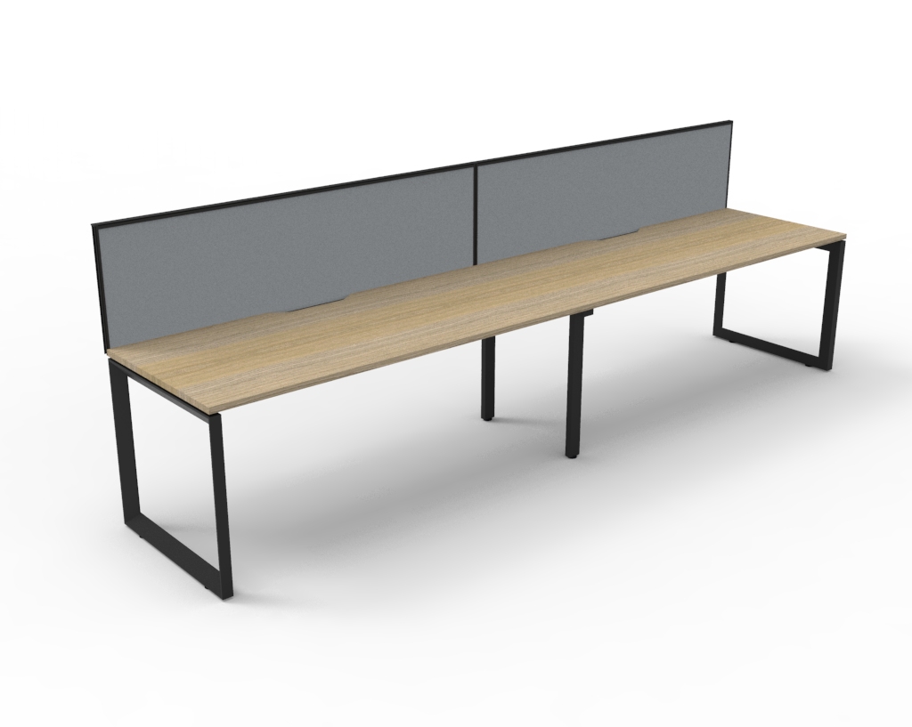 Deluxe Rapid Infinity - 2 Person - Single Sided Workstation - Loop Leg - With Screen - Image 2