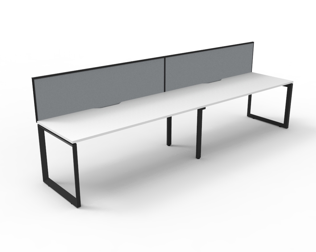 Deluxe Rapid Infinity - 2 Person - Single Sided Workstation - Loop Leg - With Screen - Image 3