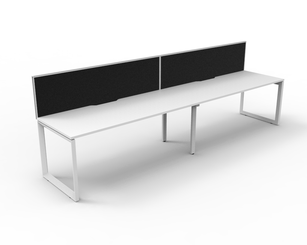 Deluxe Rapid Infinity - 2 Person - Single Sided Workstation - Loop Leg - With Screen - Image 4