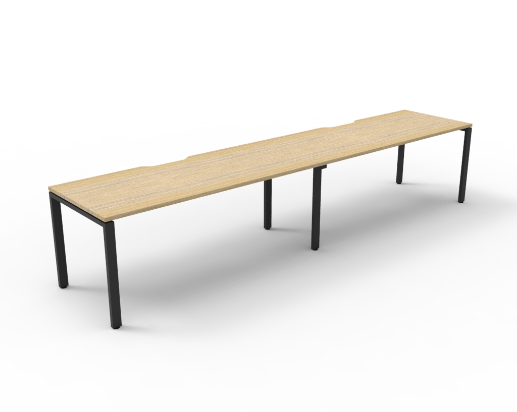 Deluxe Rapid Infinity - 2 Person - Single Sided Workstation - Profile Leg - No Screen