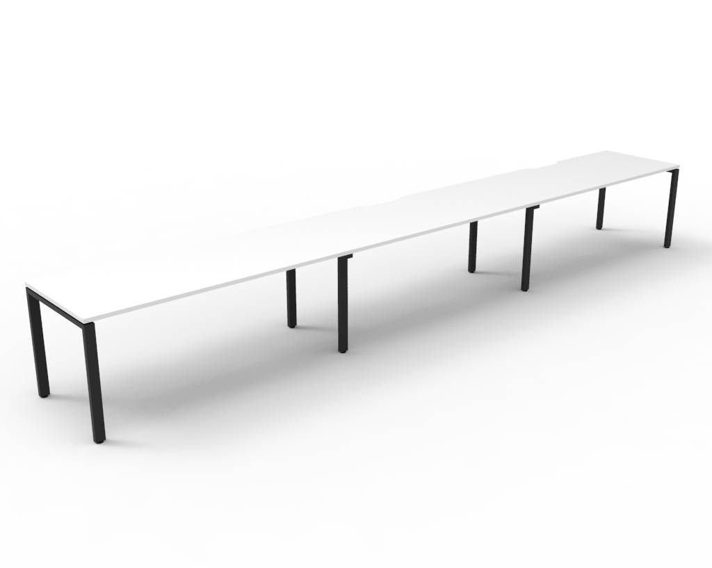 Deluxe Rapid Infinity - 3 Person - Single Sided Workstation - Profile Leg - No Screen