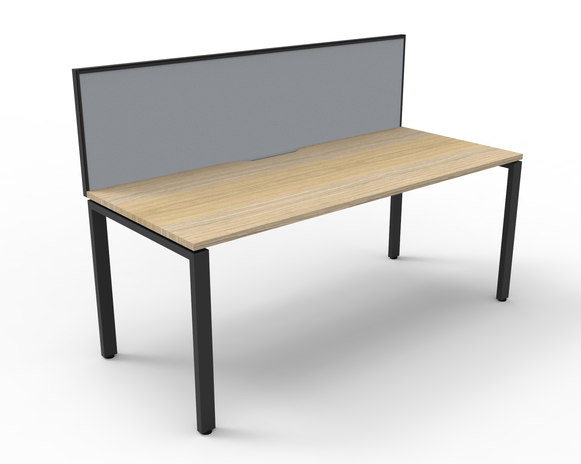 Deluxe Rapid Infinity - 1 Person - Single Sided Workstation - Profile Leg - With Screen