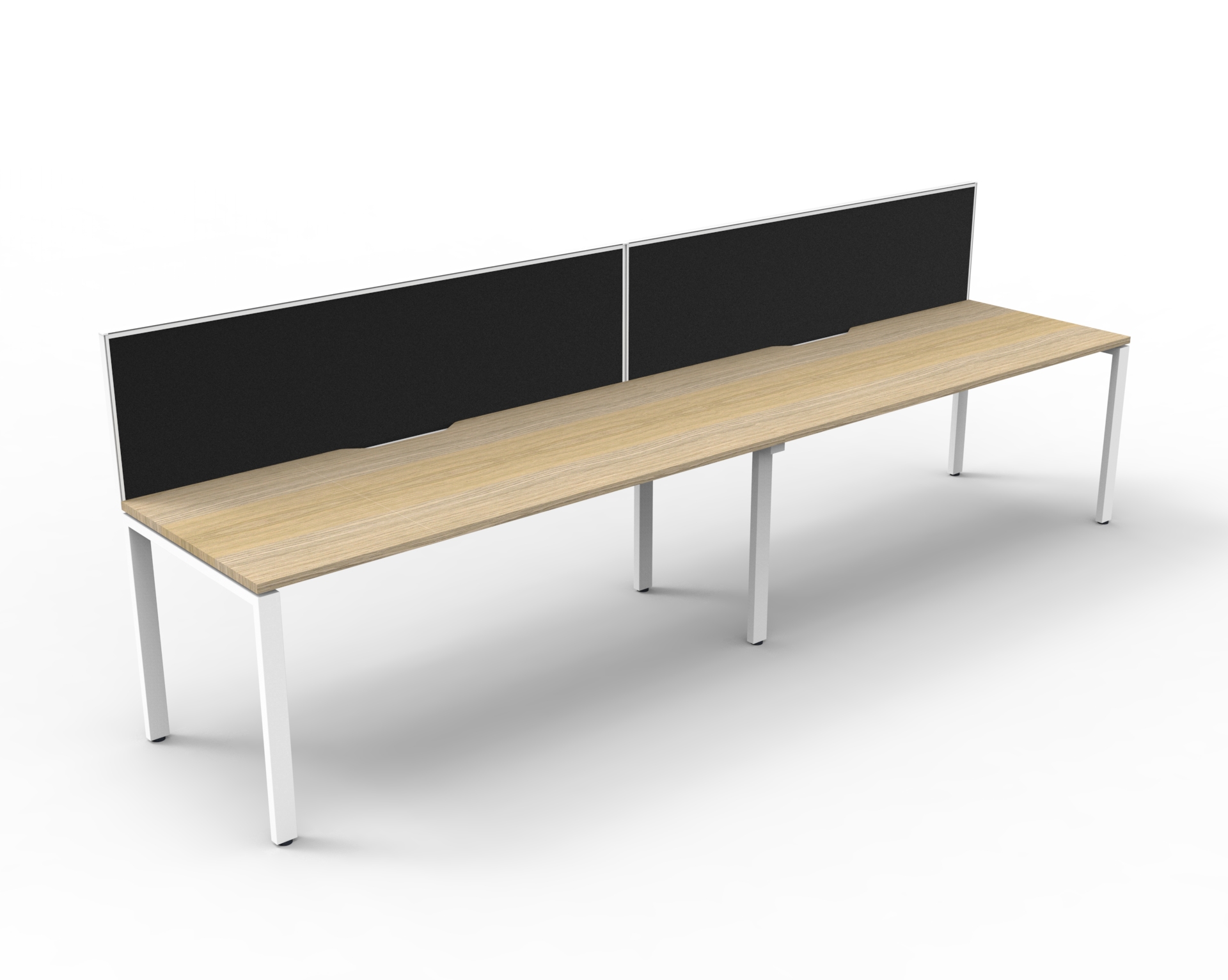 Deluxe Rapid Infinity - 2 Person - Single Sided Workstation - Profile Leg - With Screen