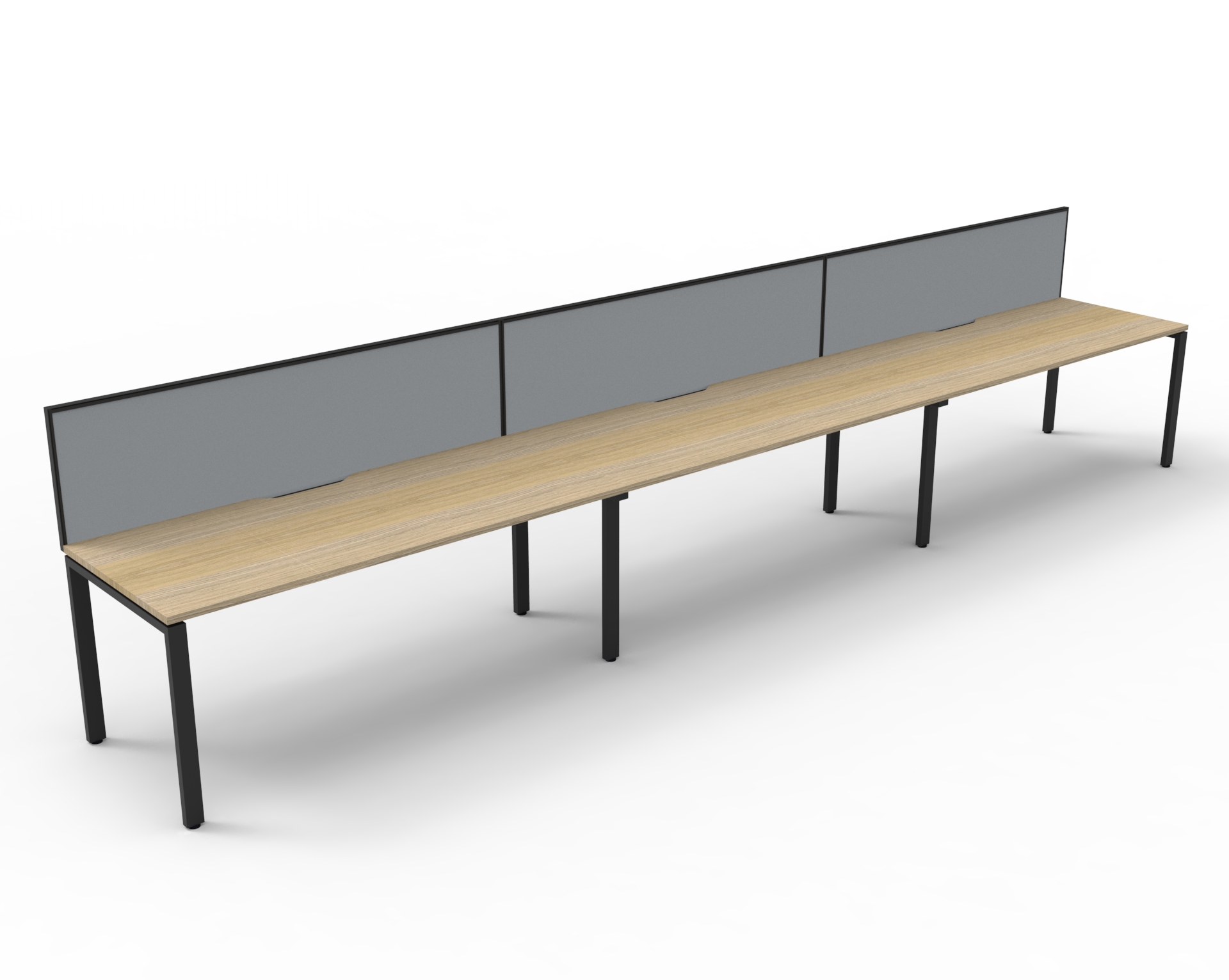 Deluxe Rapid Infinity - 3 Person - Single Sided Workstation - Profile Leg - With Screen - Image 3