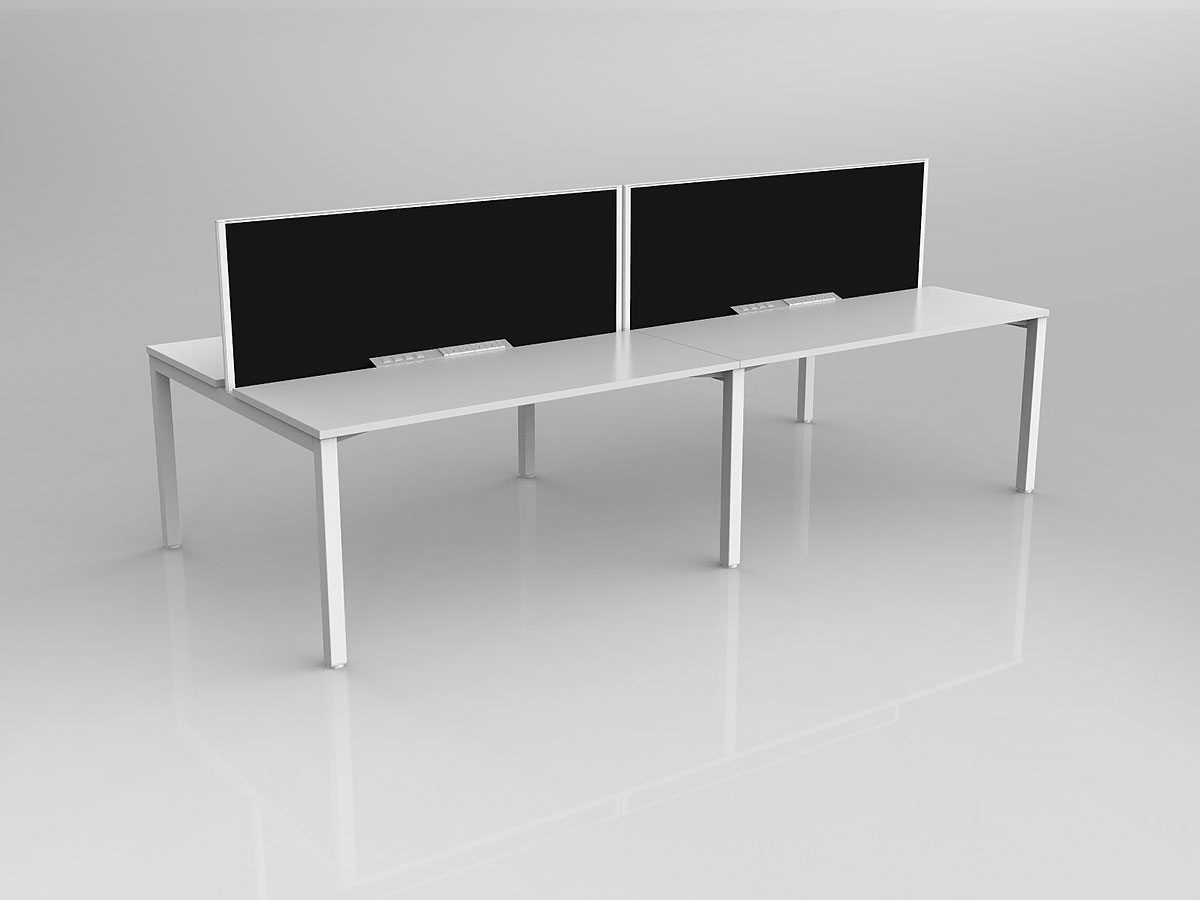 Axis 4x Users Double Sided Workspace with Screen