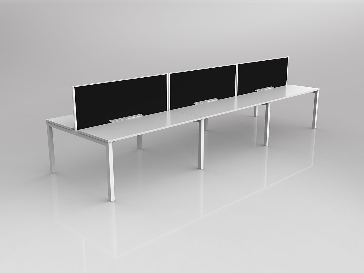 Axis 6x Users Double Sided Workspace with Screen