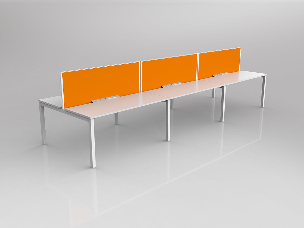 Axis 6x Users Double Sided Workspace with Screen - Image 3
