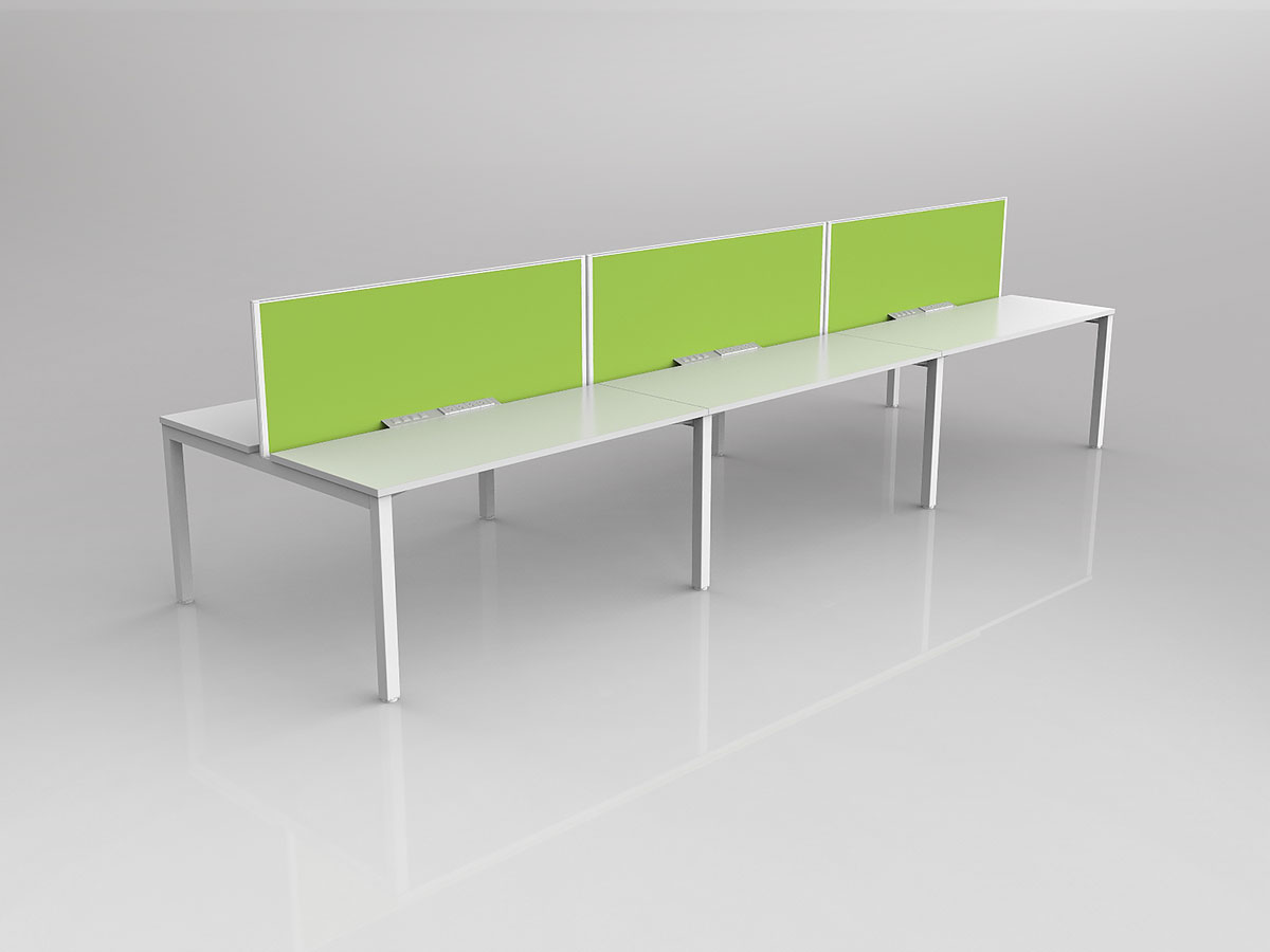 Axis 6x Users Double Sided Workspace with Screen - Image 4