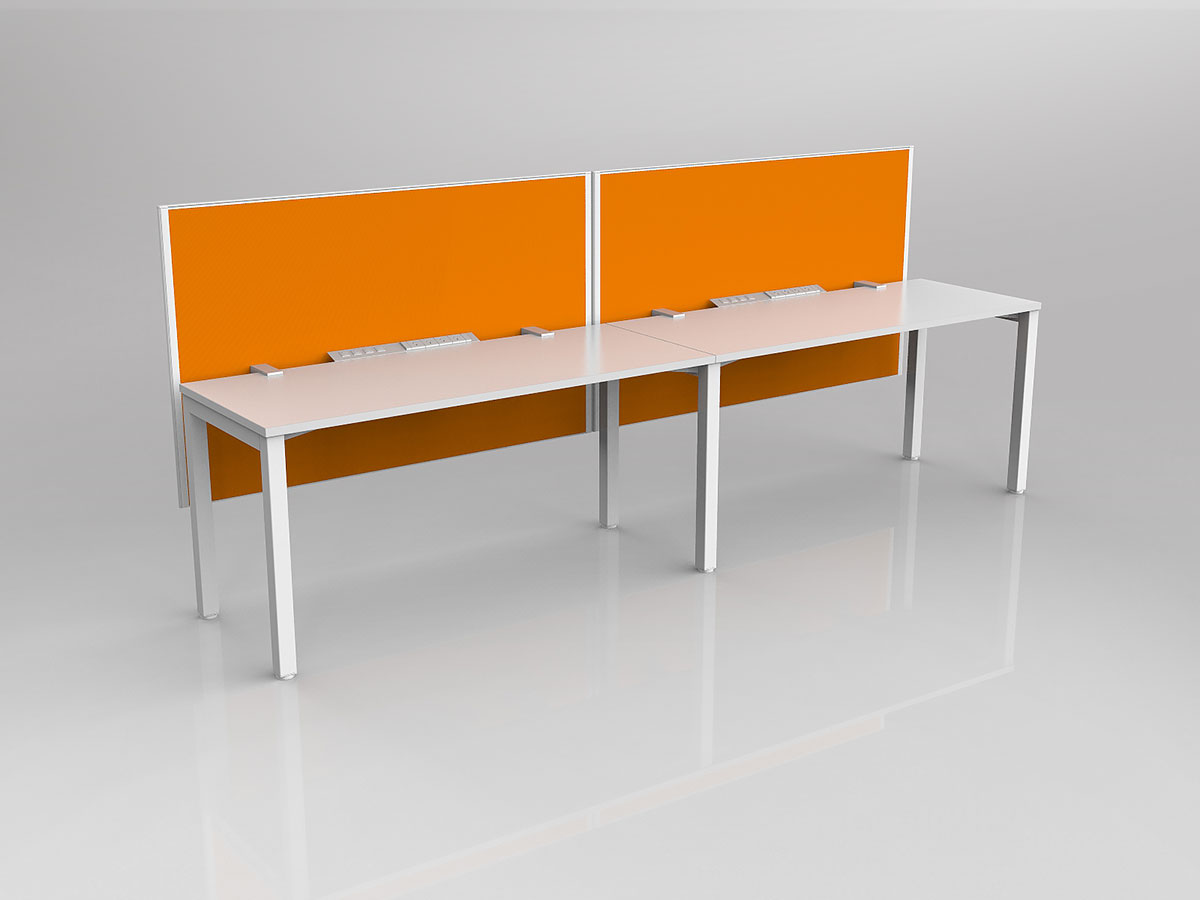 Axis 2x Users Single Sided Workspace with Screen - Image 3