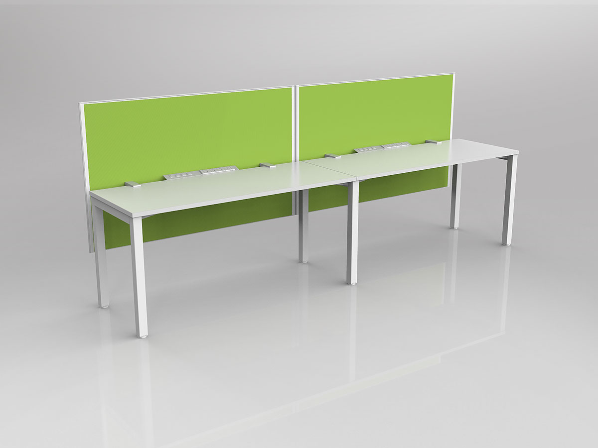 Axis 2x Users Single Sided Workspace with Screen - Image 4
