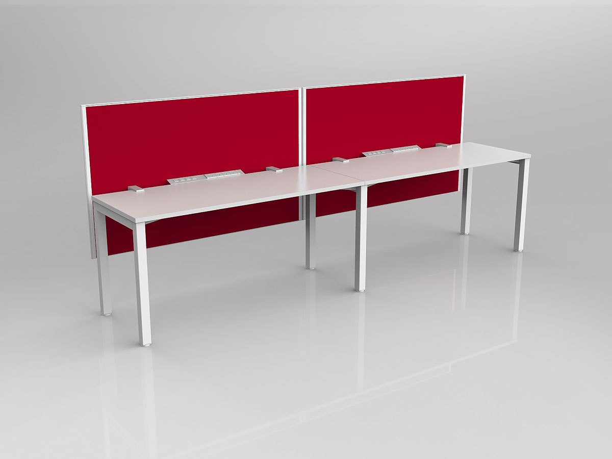 Axis 2x Users Single Sided Workspace with Screen - Image 5